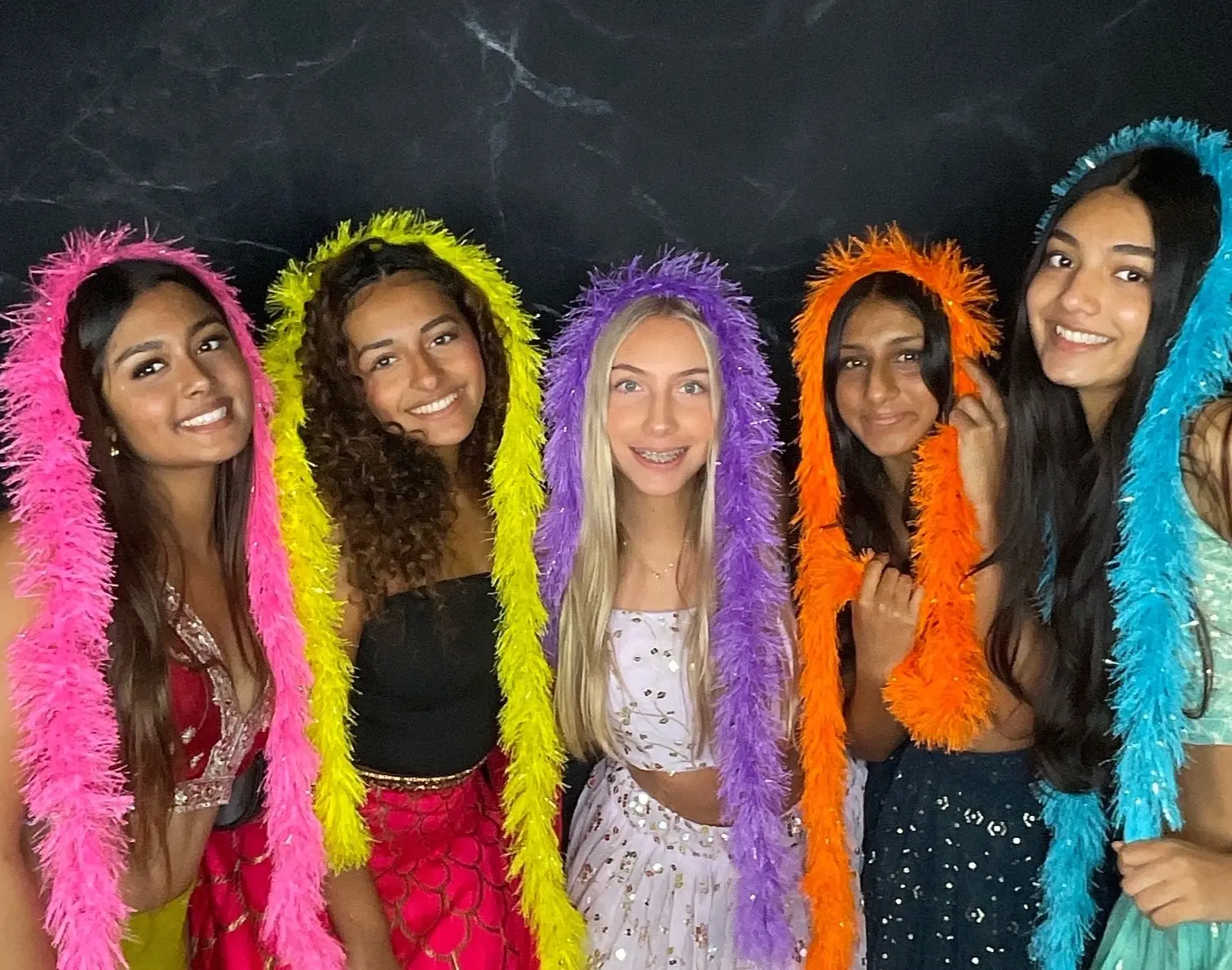 Playful photo booth moment at a celebration